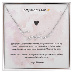 To My One Of A Kind - Signature Name Necklace - The Best Shop 4U