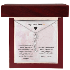 To My One Of A Kind - Vertical Name Necklace - The Best Shop 4U