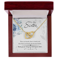 To My Sister - Interlocking Hearts Necklace - The Best Shop 4U