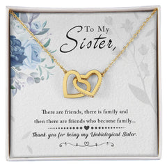 To My Sister - Interlocking Hearts Necklace - The Best Shop 4U