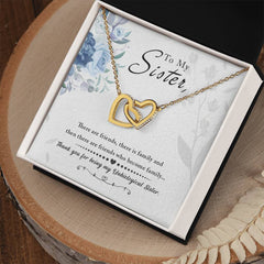 To My Sister - Interlocking Hearts Necklace - The Best Shop 4U
