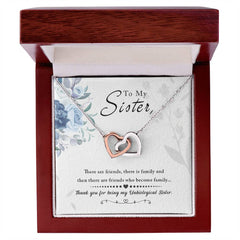 To My Sister - Interlocking Hearts Necklace - The Best Shop 4U