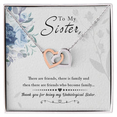 To My Sister - Interlocking Hearts Necklace - The Best Shop 4U