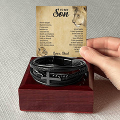 To My Son - Cross Bracelet - The Best Shop 4U