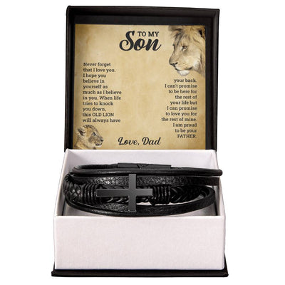 To My Son - Cross Bracelet - The Best Shop 4U