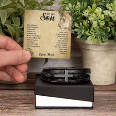 To My Son - Cross Bracelet - The Best Shop 4U