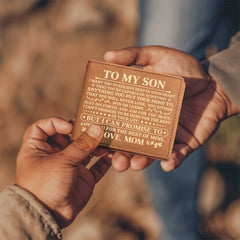 To My Son Promise (Yellow) – Leather Wallet - The Best Shop 4U