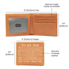 To My Son Promise (Yellow) – Leather Wallet - The Best Shop 4U