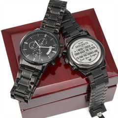 To My Soulmate Turn Back the Clock (Charcoal Black) – Men's Watch - The Best Shop 4U