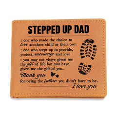To My Stepdad Gift of Life – Leather Wallet - The Best Shop 4U