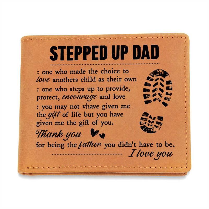 To My Stepdad Gift of Life – Leather Wallet - The Best Shop 4U