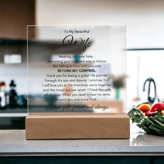 To My Wife Fate – Acrylic Square - The Best Shop 4U