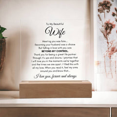 To My Wife Fate – Acrylic Square - The Best Shop 4U