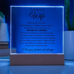 To My Wife Fate – Acrylic Square - The Best Shop 4U