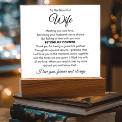 To My Wife Fate – Acrylic Square - The Best Shop 4U