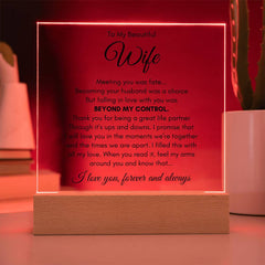 To My Wife Fate – Acrylic Square - The Best Shop 4U