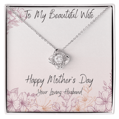 To My Wife Floral - Love Knot Necklace - The Best Shop 4U