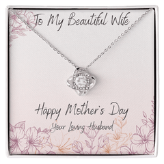 To My Wife Floral - Love Knot Necklace - The Best Shop 4U