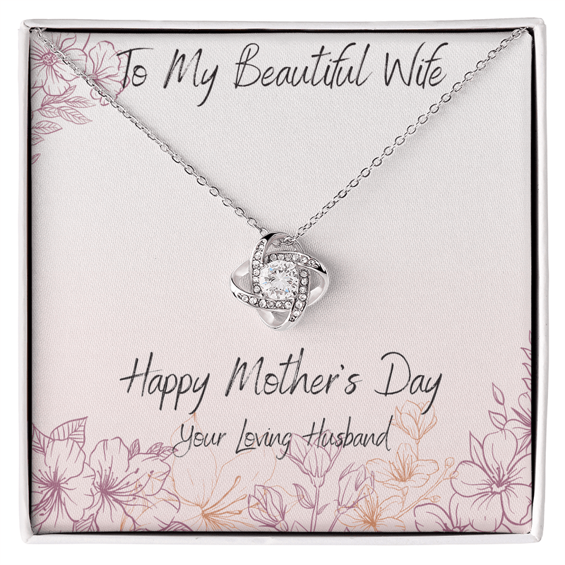 To My Wife Floral - Love Knot Necklace - The Best Shop 4U