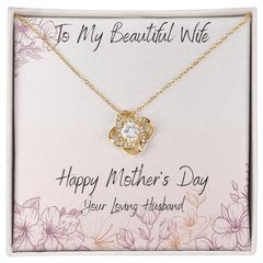To My Wife Floral - Love Knot Necklace - The Best Shop 4U