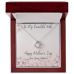 To My Wife Floral - Love Knot Necklace - The Best Shop 4U