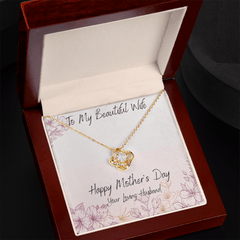 To My Wife Floral - Love Knot Necklace - The Best Shop 4U